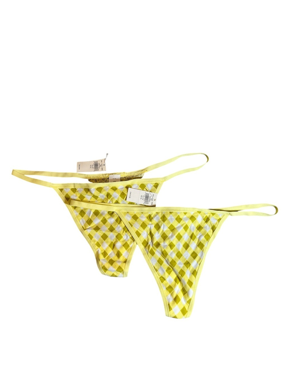 2 New AERIE Yellow Gingham Thong. NWT
XL